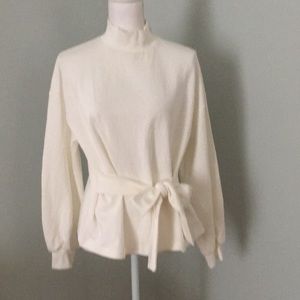Zara cream belted top